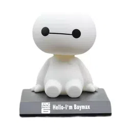 IIVAAS White Vinyl Nodding Doll Car Interior Dashboard Accessories-11