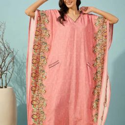 The Kaftan Company Pink Printed Kaftan-picture-21