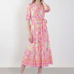 Vero Moda Purple Cotton Flare Fit Printed Dress-picture-35