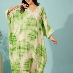 The Kaftan Company Green Printed Kaftan-picture-25