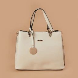 Code by Lifestyle Beige Solid Handbag-image-103