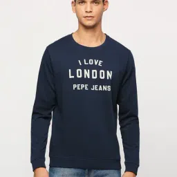 Pepe Jeans Navy Regular Fit Printed Sweatshirt-picture-25