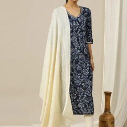 Aurelia White Cotton Woven Pattern Dupatta-picture-15