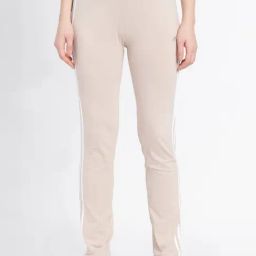 adidas Brown Cotton Striped Track Pants-image-86