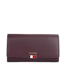 Tommy Hilfiger Teresa Maroon Leather Solid Wallet with Sling-10
