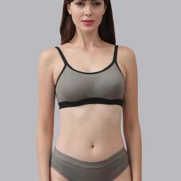 AROUSY Grey Cotton Bra Panty Set-picture-16
