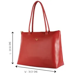 Baggit Red Solid Medium Tote image 5