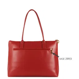 Baggit Red Solid Medium Tote image 3