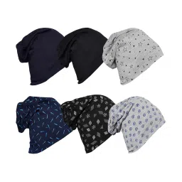 Vimal Jonney Multicolor Printed Beanies Set of 6 image 1