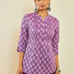 Soch Purple Cotton Printed Tunic-picture-3