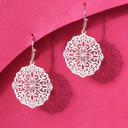 Accessorize London Silver Drop Earrings-23