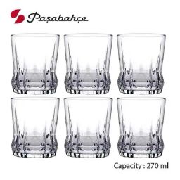 Pasabahce Transparent Gaia Whisky Glasses (0.27 L) - Set of 6-15