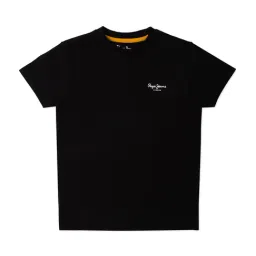 Pepe Jeans Kids Black Solid T-Shirt-picture-1