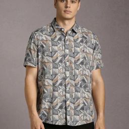 Louis Philippe Multicolor Cotton Slim Fit Printed Shirt-image-66