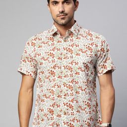 Readiprint Fashions Men White Floral Printed Casual Shirt-image-30