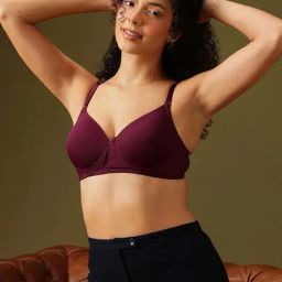 Clovia Purple Regular Fit Bra-image-35