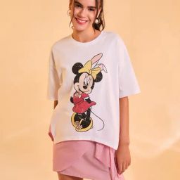 Kazo White Cotton Printed T-Shirt-picture-42