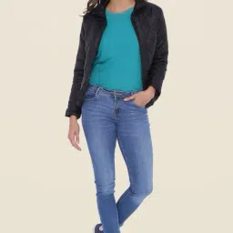 Campus Sutra Black Quilted Jacket-image-18