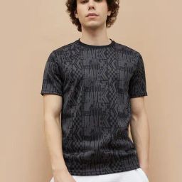 KAPPA Black Regular Fit Printed Sports T-Shirt-image-101