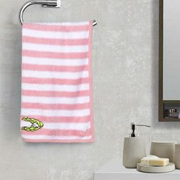 My Milestones Kids Set of 2 Pink & White Striped 380GSM Hand Towels-18