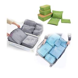 DeoDap Set of 6 Multicoloured Laundry Zipper Pouch-12