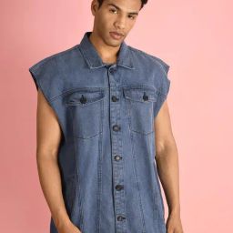 Bene Kleed Blue Solid Jackets-image-45