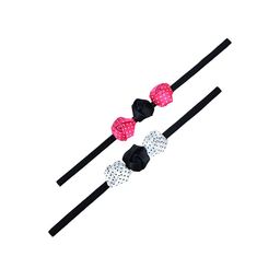 FUNKRAFTS Girls Pink & White Set of 2 Hairband-image-80