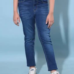 Crimsoune Club Kids Blue Solid Jeans-image-55