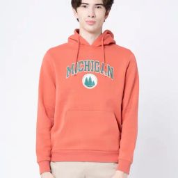 Red Tape Orange Regular Fit Graphic Hoodie-picture-31