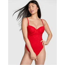 victoria's secret intimates Victoria's Secret Red Frankies Nova Eyelet One-Piece Swimsuit-picture-4
