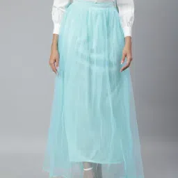 Scorpius Light Blue Maxi Skirt-image-49