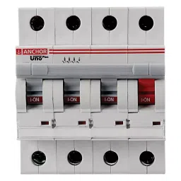 Anchor UNO Plus 63 A TPN C Curve Miniature Circuit Breaker (MCB), 98870-5