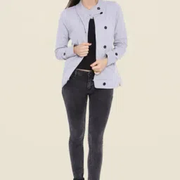 Campus Sutra Grey Textured Jacket-picture-27