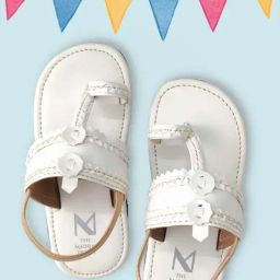 Madras Trunk Kids White Toe Ring Sandals-picture-43
