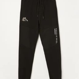 KAPPA Boys Black Cotton Printed Track Pants-image-39