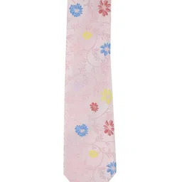 Peter England Men Pink & Blue Woven Design Accessory Gift Set-image-90