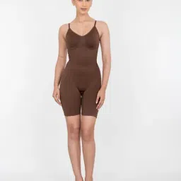 Shapercult Brown Cotton Polyblend Solid Body Shaper-picture-16