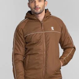 Giordano Brown Regular Fit Hooded Jacket-picture-16