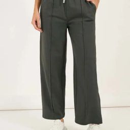 Styli Grey Plain Joggers-image-27