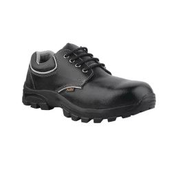 Fuel Metallic Toe Safety Shoes Rubberized Single Density Low Ankle BlackLeather Tango Print for Mens Size UK11, Leon R-image-10