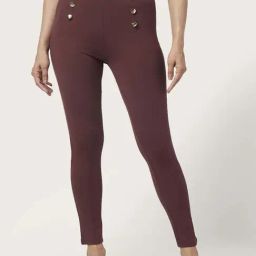 Annabelle by Pantaloons Maroon High Rise Tights-picture-46