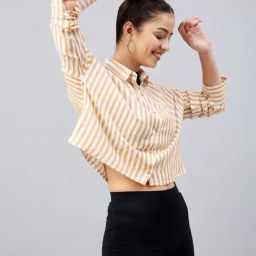 Chimpanzee Mustard & White Striped Shirt-image-67