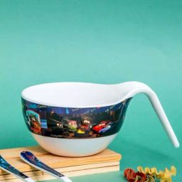 Servewell Cars Multicolor Melamine Maggie Kids 3Pcs Dinner Set (0.65 L)-picture-10