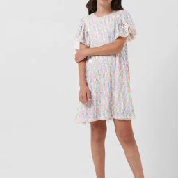 VERO MODA GIRL Multicolor Embellished Shift Dress-image-3