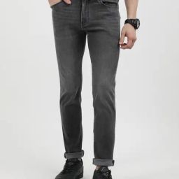 Calvin Klein Grey Cotton Slim Fit Jeans-image-47
