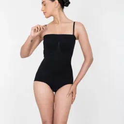 Shapercult Black Cotton Polyblend Solid Body Shaper-picture-17