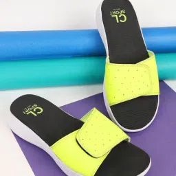 Carlton London Women's Neon & Black Slides-picture-34