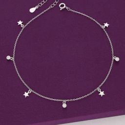Kai Jewel Sterling Silver Starry Charms Anklet for Women-image-12