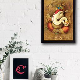 eCraftIndia Multicoloured Lord Ganesha UV Wall Art-15