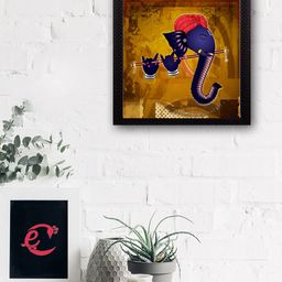 eCraftIndia Multicoloured Lord Ganesha UV Wall Art-10